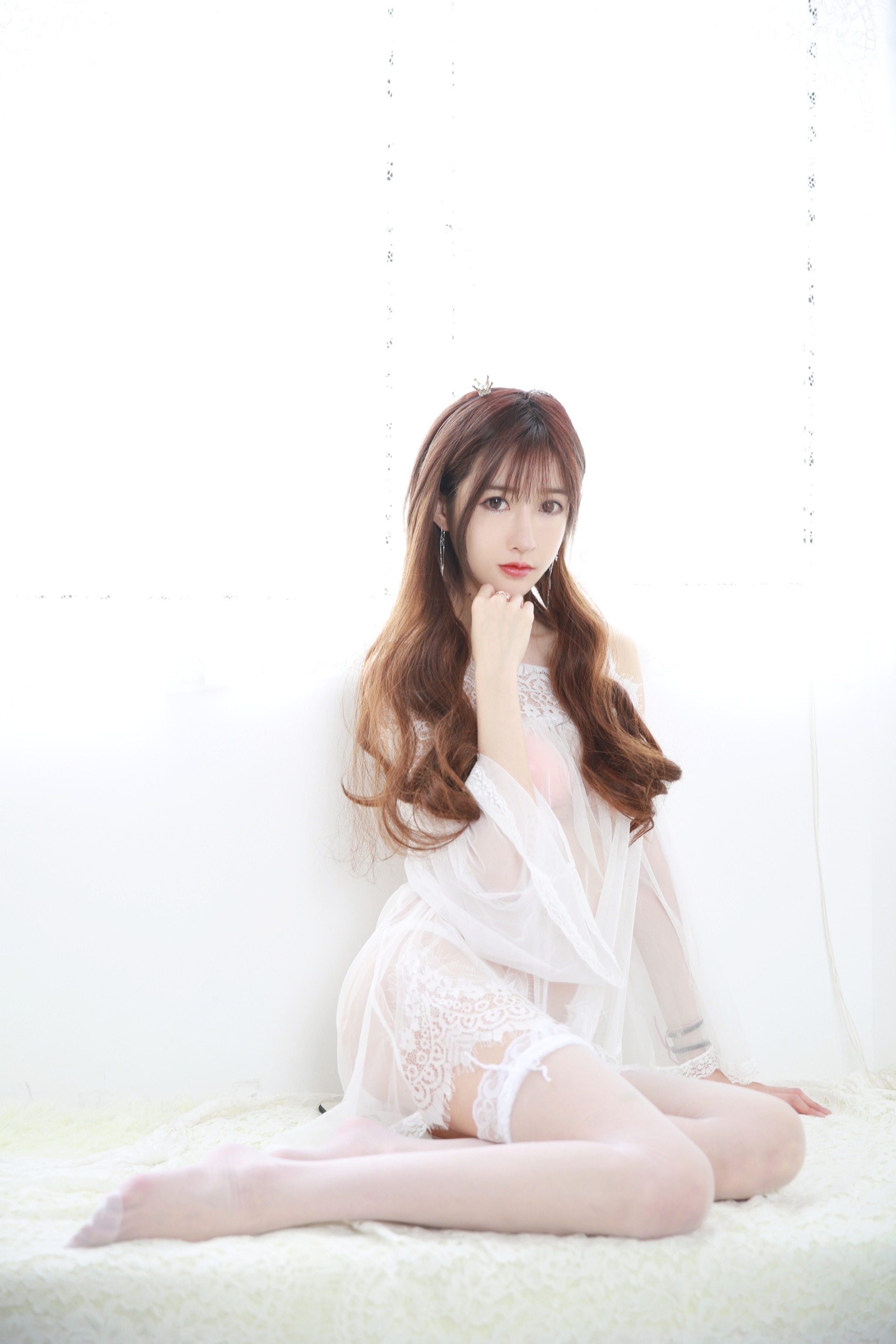 图片[1]-王羽杉 – NO.004 透纱白裙[45P]-XikXak